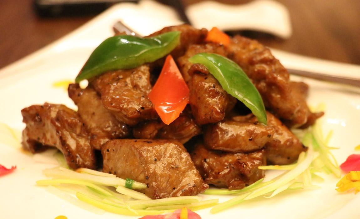 Black pepper beef at Hong Bao Kitchen