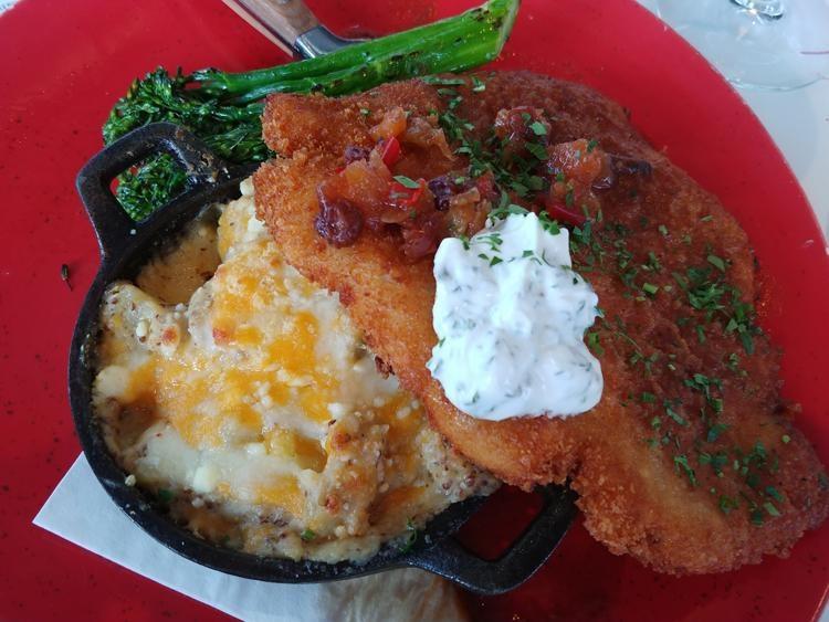shnitzel at hotel paseo