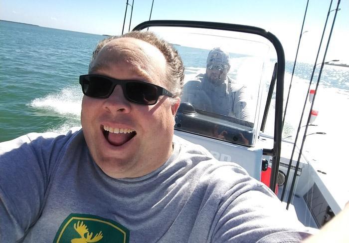 james having a great time