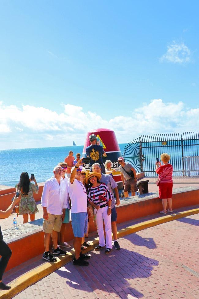 selfies at united states southernmost spot key west florida