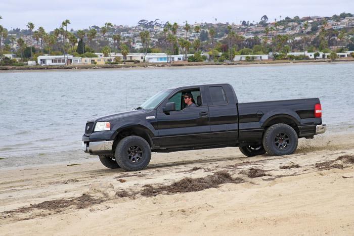 grabber atx on truck on sand