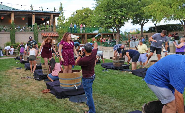 grape stomp competition at south coast winery temecula