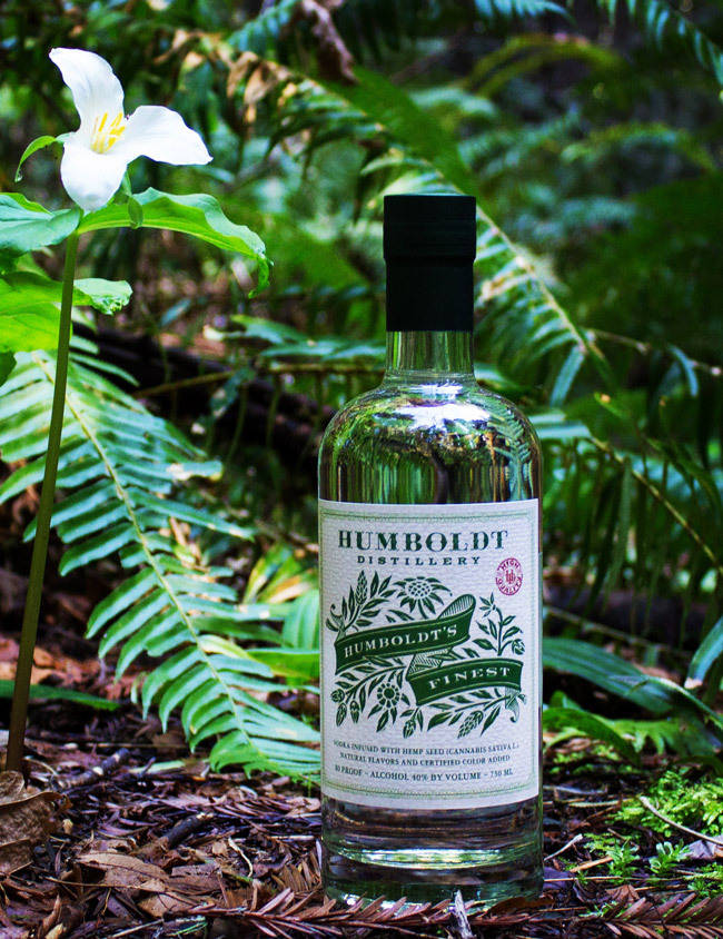 humboldts finest vodka infused with locally grown hemp
