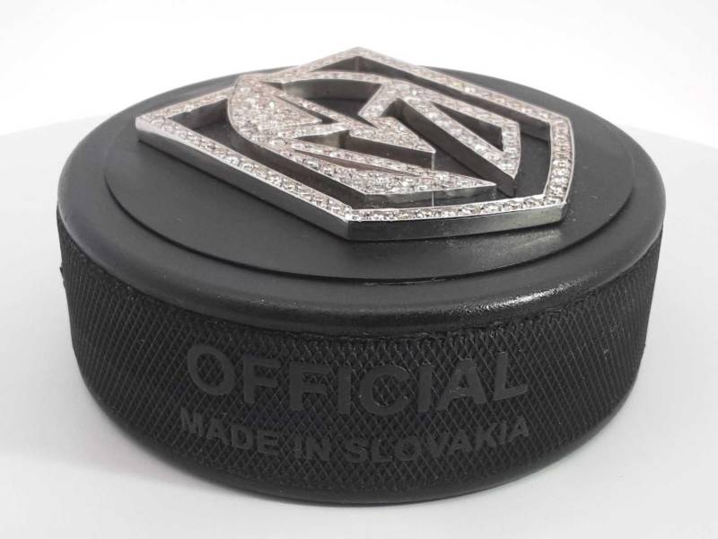 golden knights diamond hockey puck