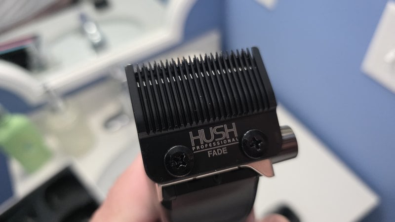 hush pro clipper fade blade closeup