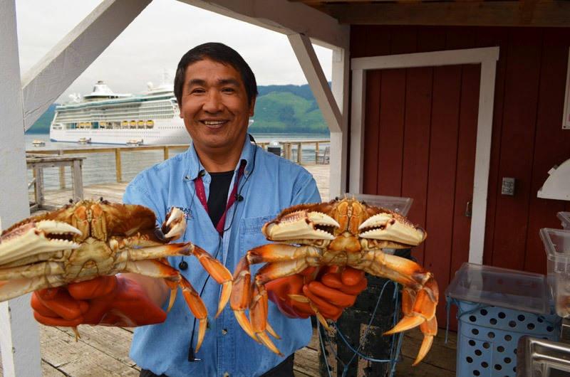 fresh crab at icy strait point alaska