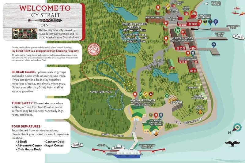 map of icy strait point alaska