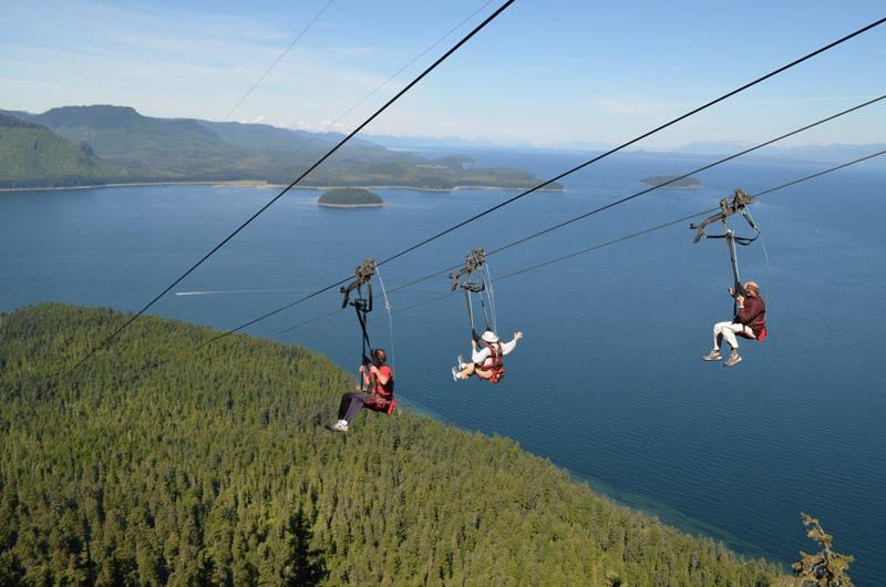 zipline at icy strait point alaska