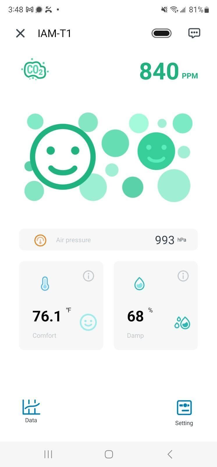 inkbird air quality monitor mobile app