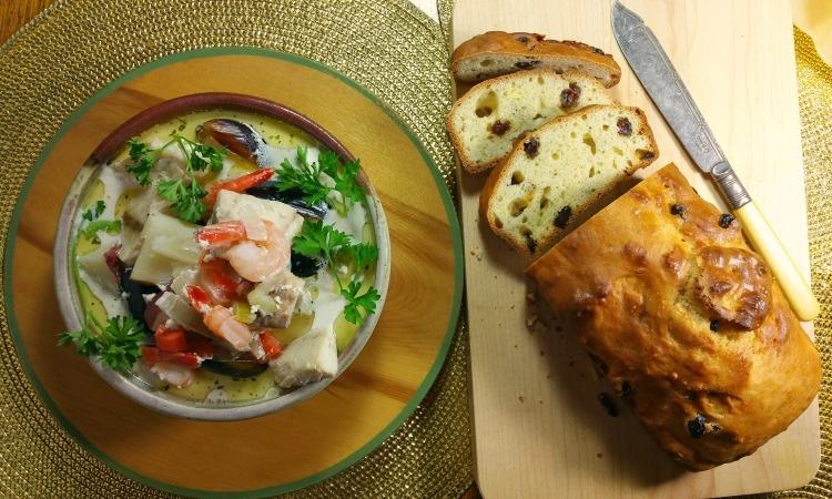 side by side bread cut up