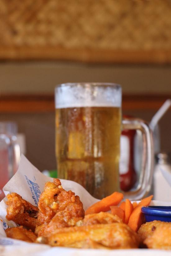 wings and golden ale