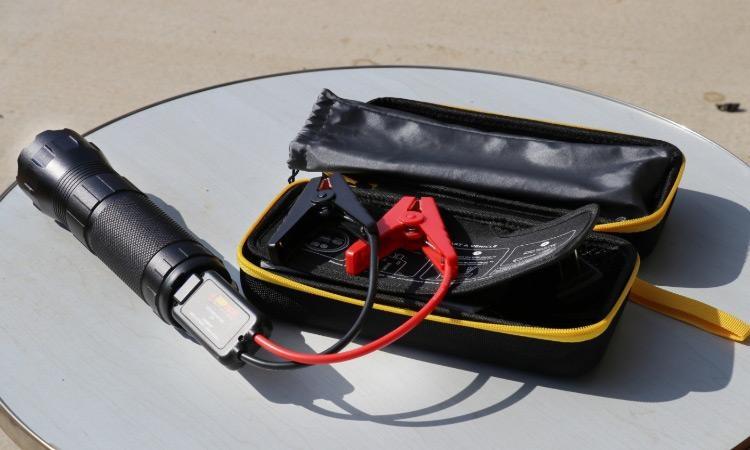 JumpSmart is an all-in-one Jump Starter, Flashlight, and Power Bank