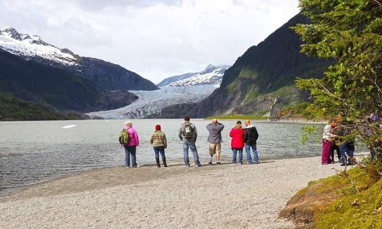 Mendenhall Glacier in Juneau Alaska