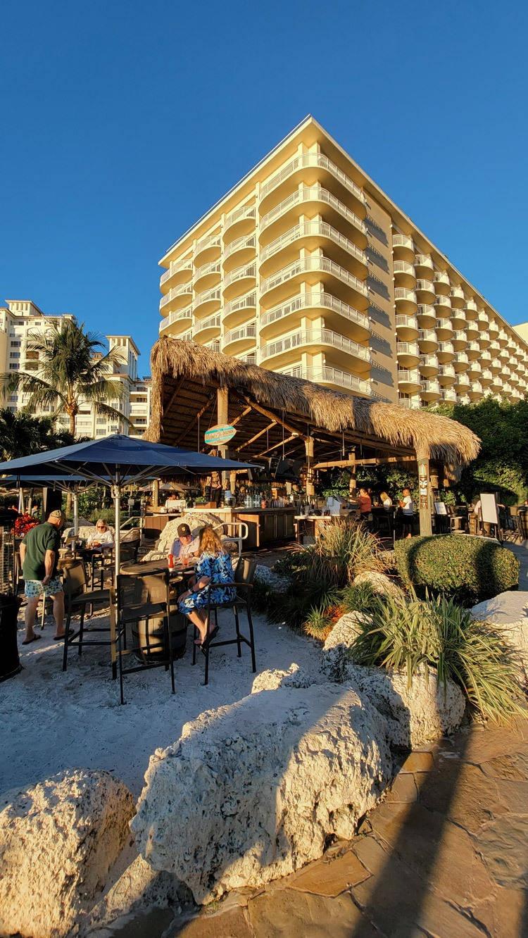 tiki bar on beach jw marriott marco island