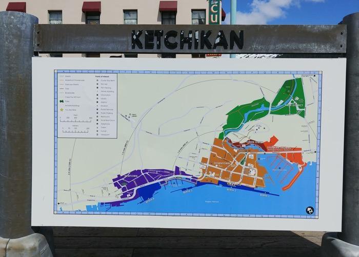 map of downtown kethikan alaska