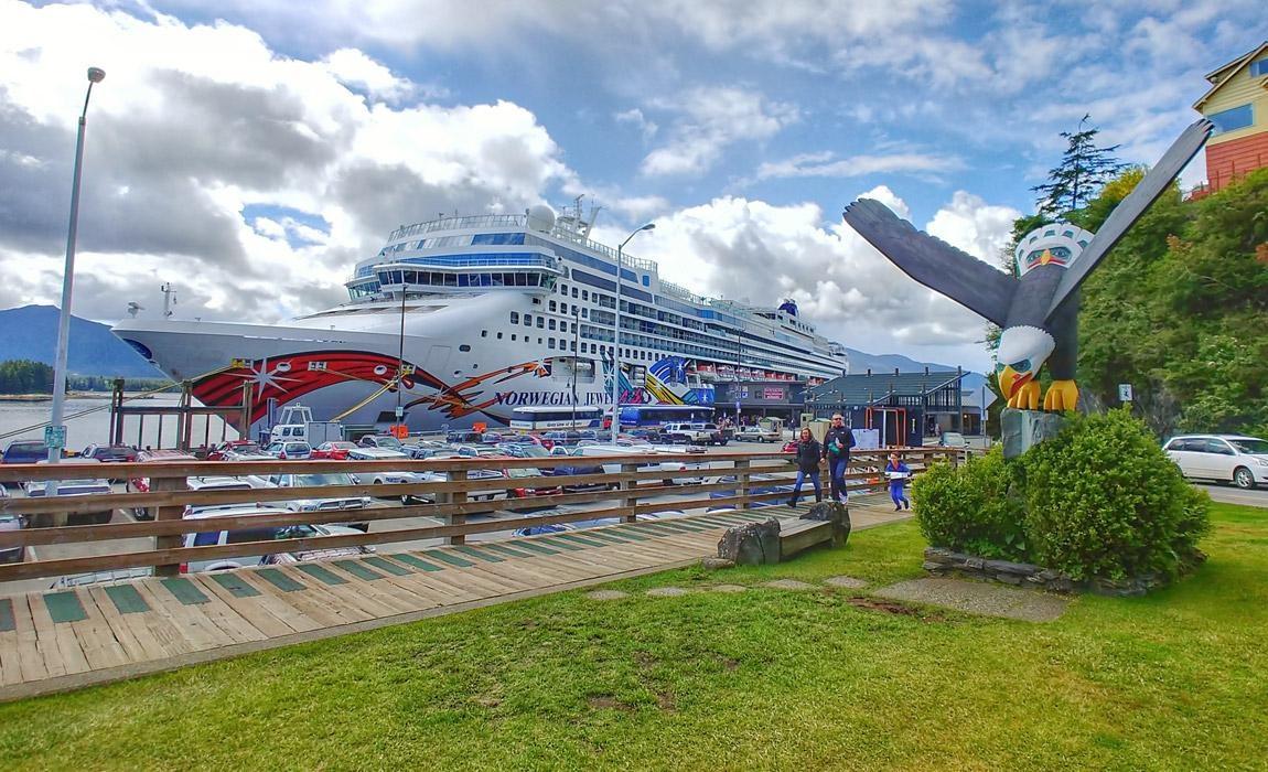 Norwegian Jewel cruise ship in Ketchikan Alaska