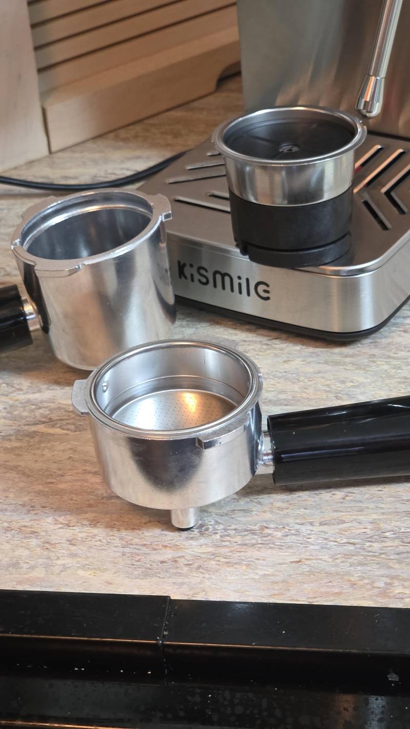 Kismile Espresso Machine with Milk Frother  Pod Support