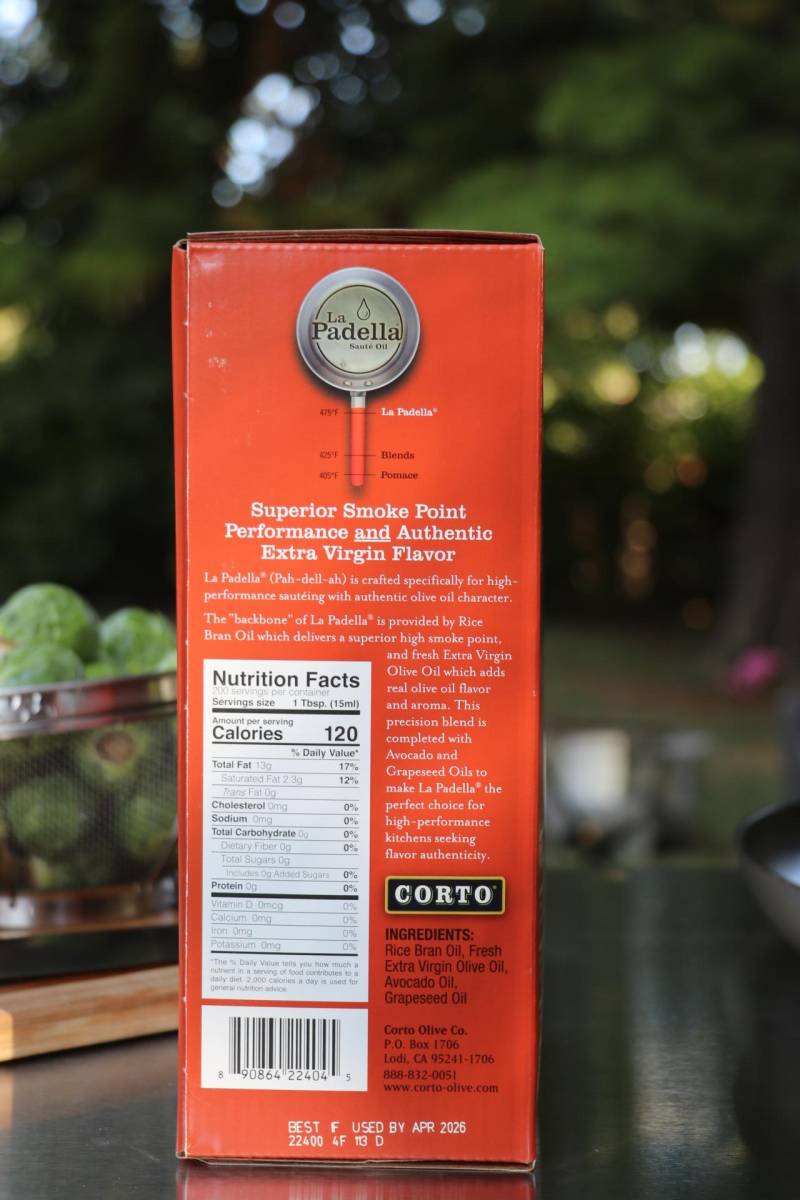 la padella oil nutrition