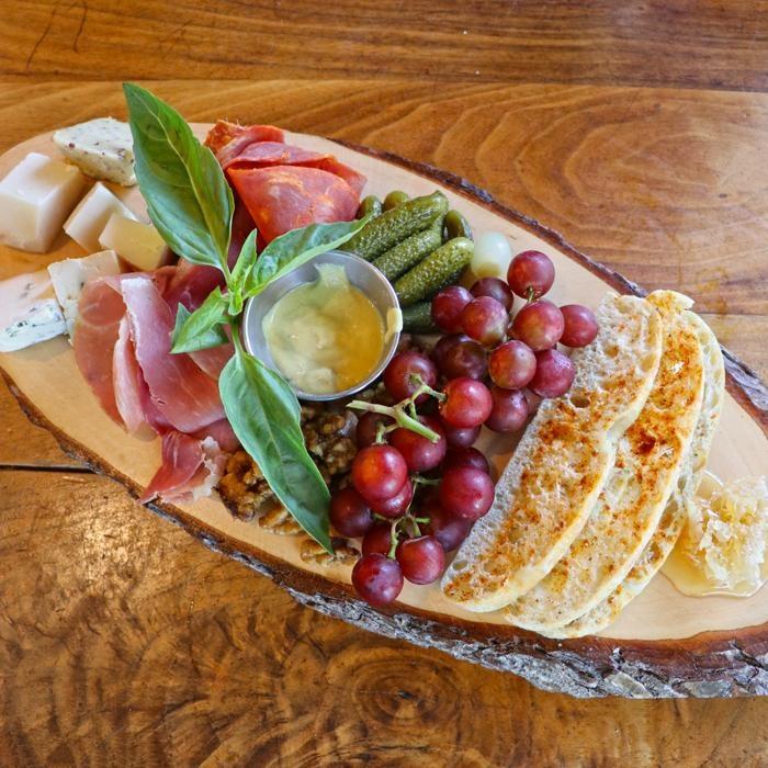 charcuterie board at bin 189 lake arrowhead resort