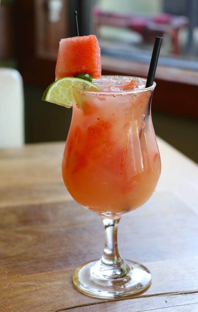 spicy watermelon margarita cocktail at bin 189 lake arrowhead resort