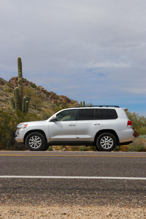 2019 toyota land cruiser by saguaro cactus in arizona