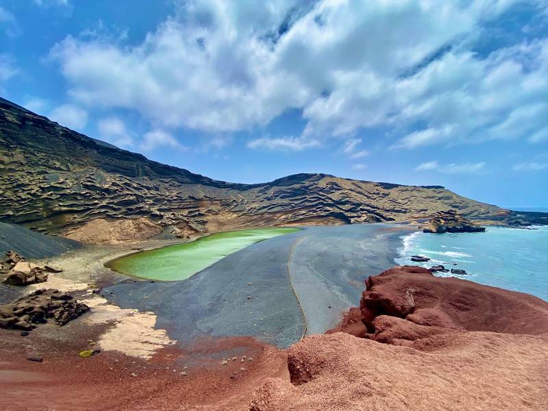 black sand beach on lanzarote