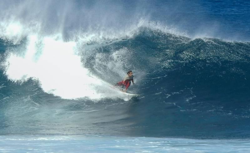 surfing on lanzarote