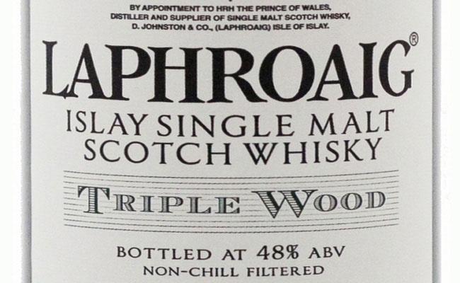 laphroaig triple wood lable