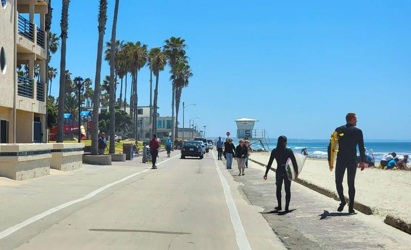 driving along the strand in oceanside