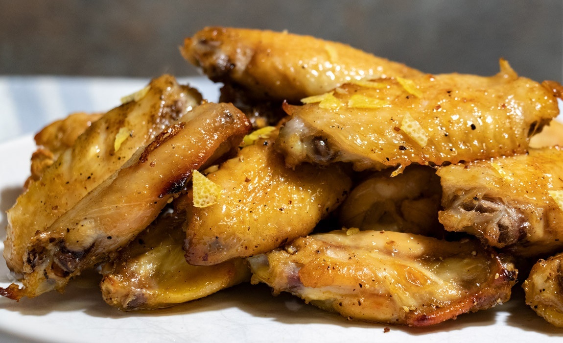 Lemon Ginger Gin Wings Recipe is perfect for parties