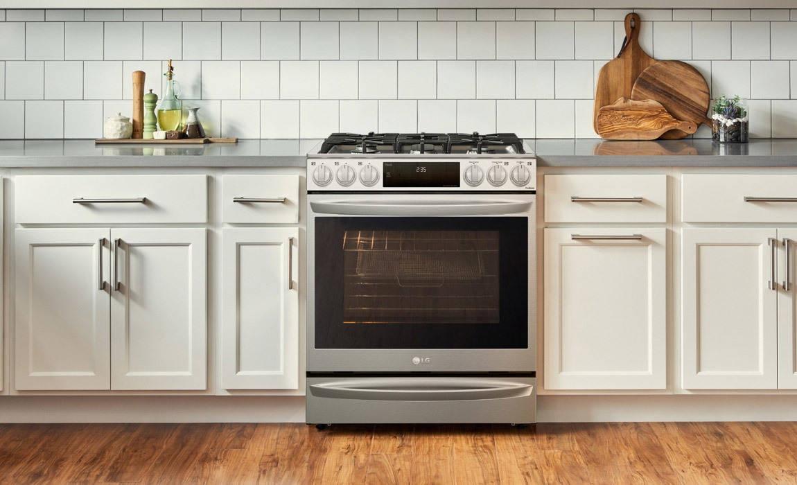 LG InstaView smart stove with Air Sous Vide