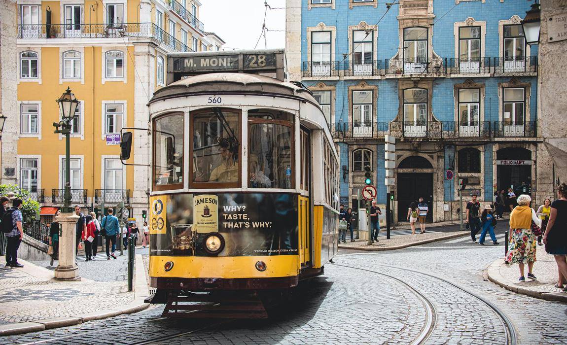 Lisbon Portugal street car
