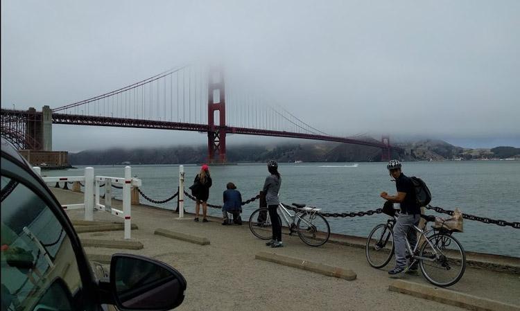pacific coast bicycle route san francisco golden gate bridge california