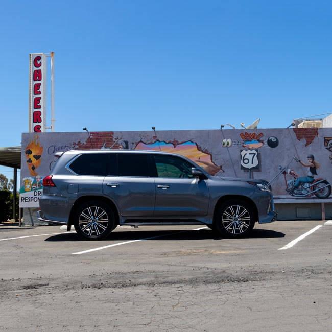 lexus lx 570 2020 in front of mural in ramona california