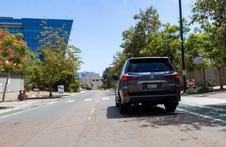 rear of lexus lx 570 luxury suv