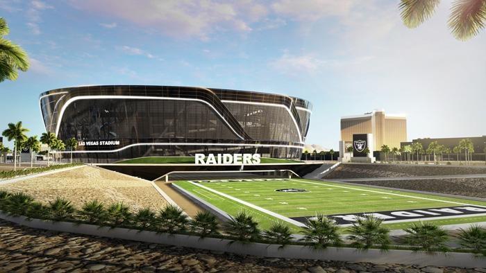 las vegas stadium outside view raiders