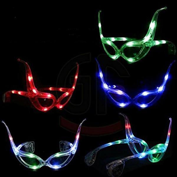 led flashing light up mardi gras party shades
