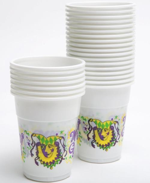 mardi gras disposable cups