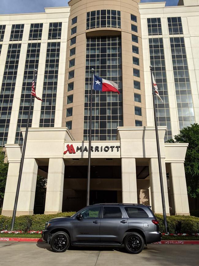 front of hotel