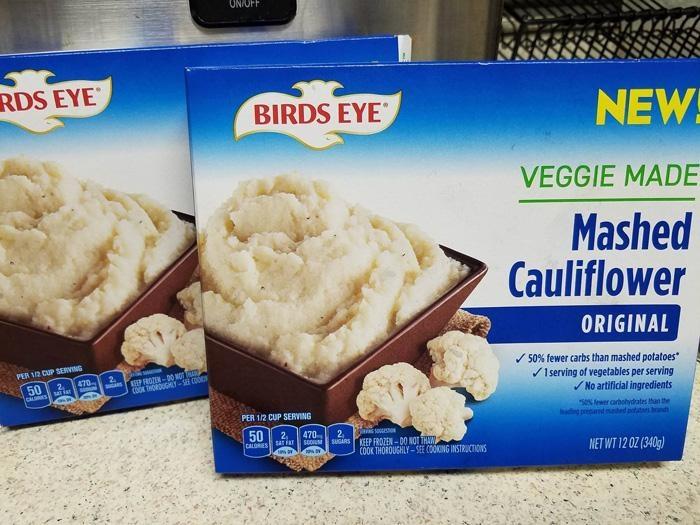 birds eye mashed cauliflower boxes