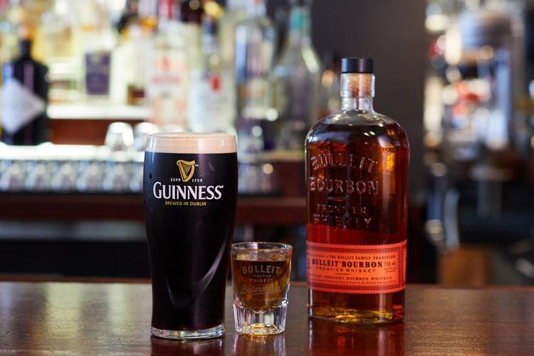 guinness bulleit bourbon boilermaker