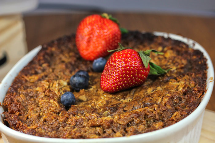 baked oatmeal in pan