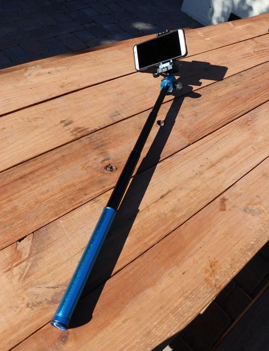 selfie stick on table