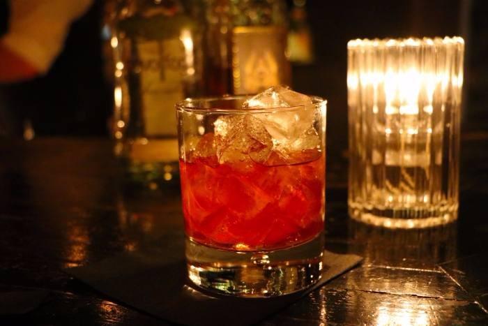 herbs and rye cachaca manhattan