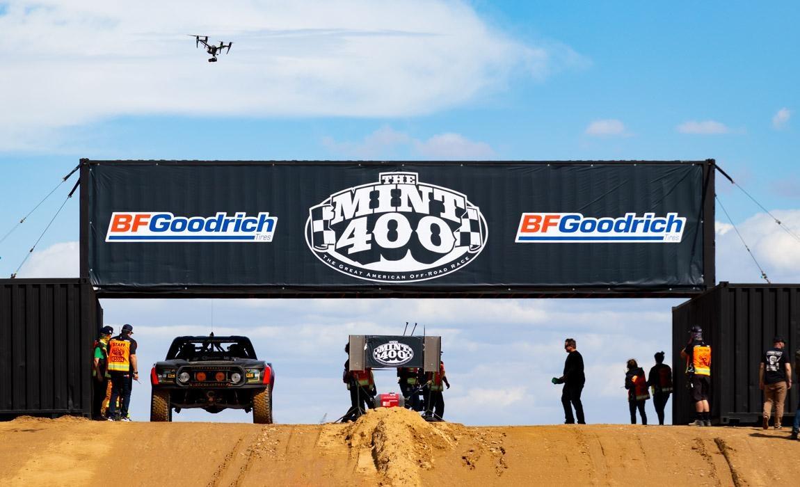 Baja Trophy Truck at starting line of Mint 400 Race in Las Vegas, Nevada