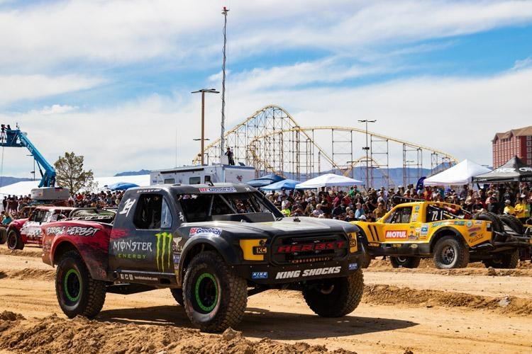 trophy trucks at mint 400 ready to race