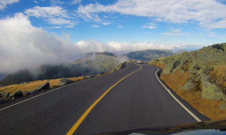 mount washington auto road in fall