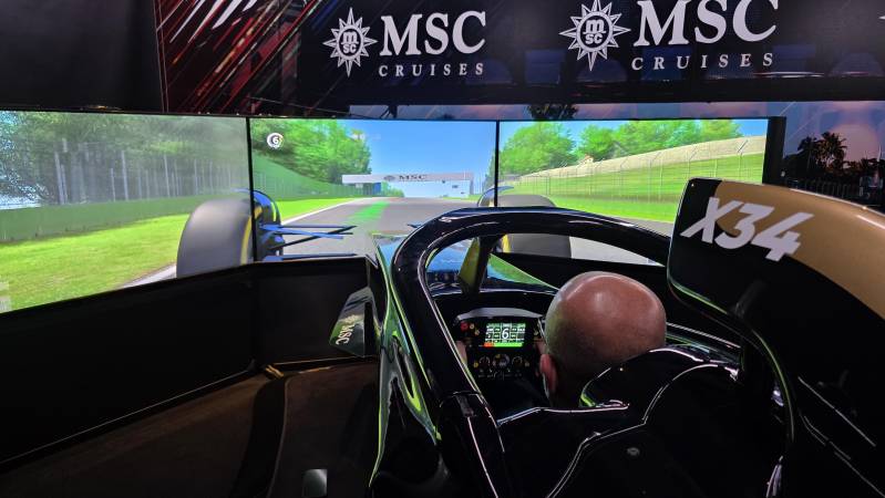 f1 simulator on msc world america cruise