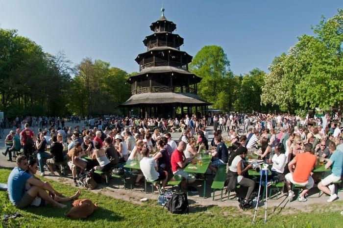 chinese tower beer garden