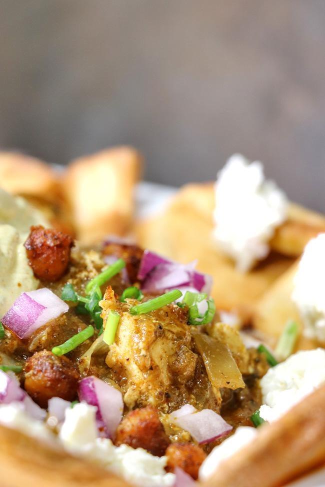chicken nanchos indian inspired nachos recipe